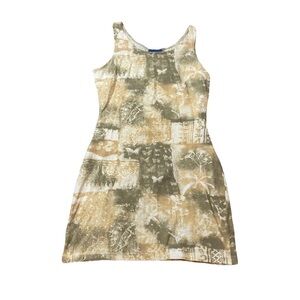 Kenzo Jeans sleeveless mini dress Patchwork Tropical RARE VTG Y2K  Medium